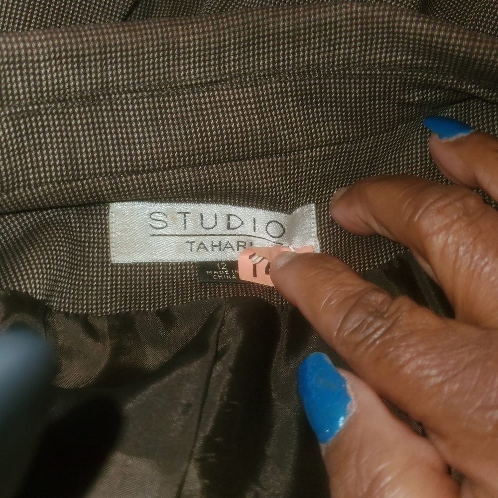 2pc brown printed skirt set